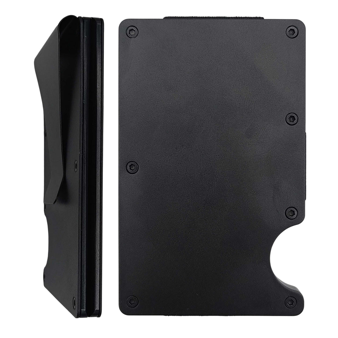 Custom Thin Metal Wallet Proverbs with 13:22 | Children's Inheritance | Black