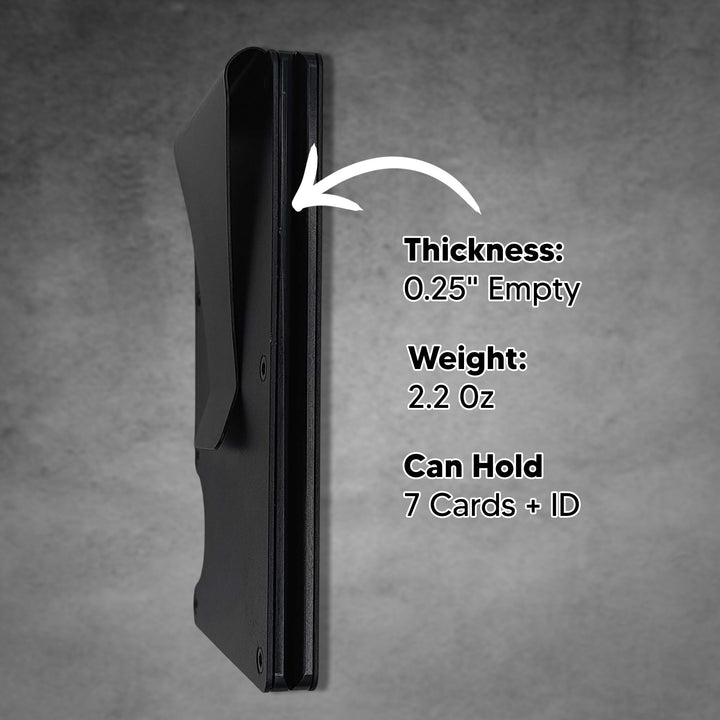 Custom Thin Metal Wallet Proverbs with 13:22 | Children's Inheritance | Black