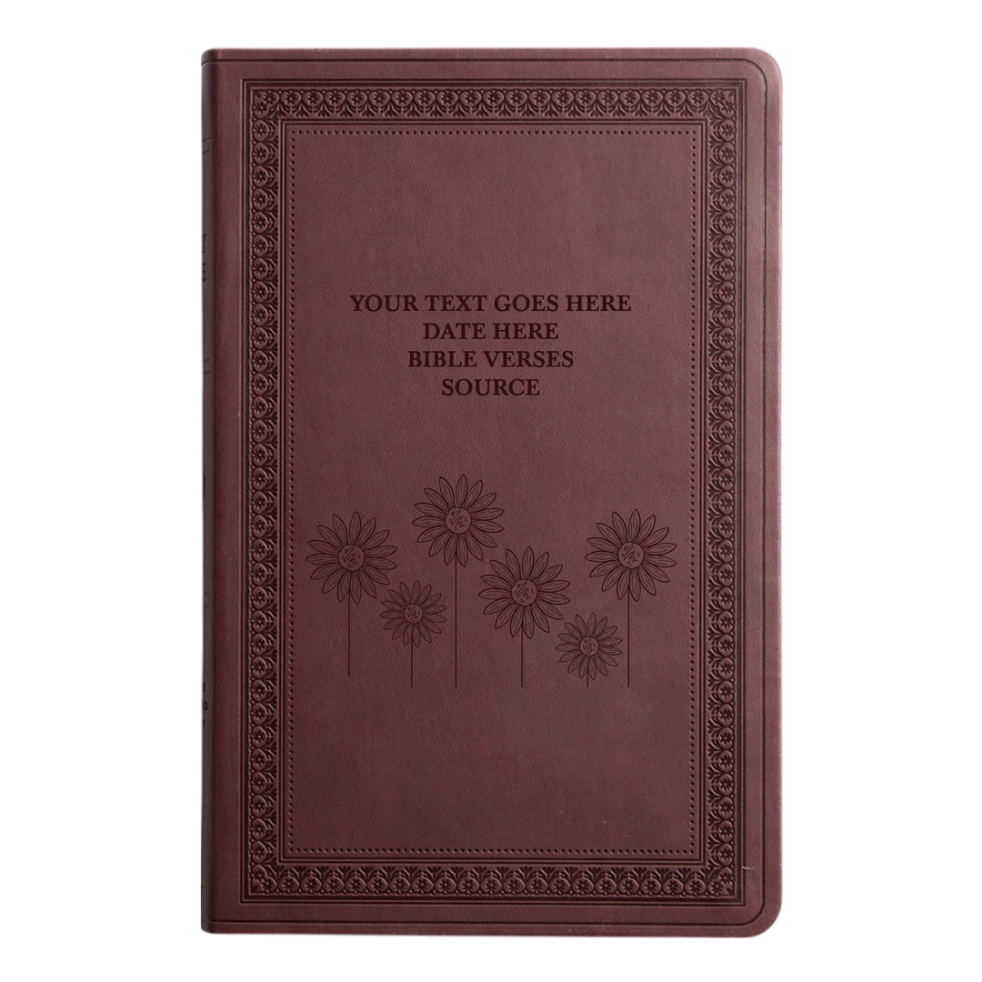 ESV Purple Plum Standard Size Holy Bible Large Print | Floral Collection 1