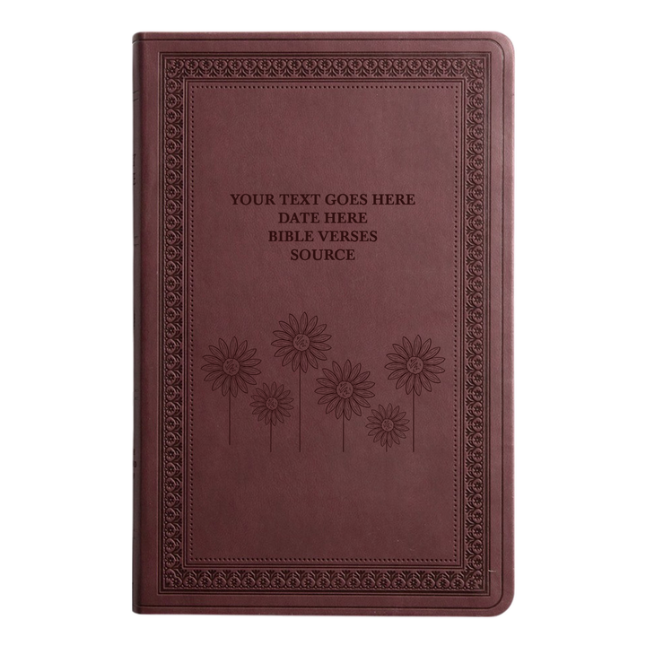 ESV Purple Plum Standard Size Holy Bible Large Print | Floral Collection 1