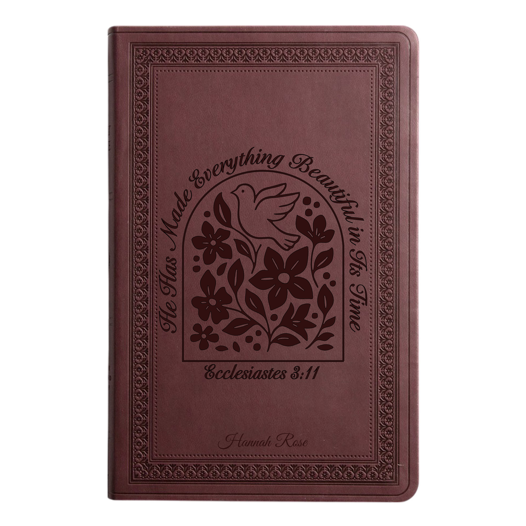 ESV Purple Plum Standard Size Holy Bible Large Print | Ecclesiastes 3:11