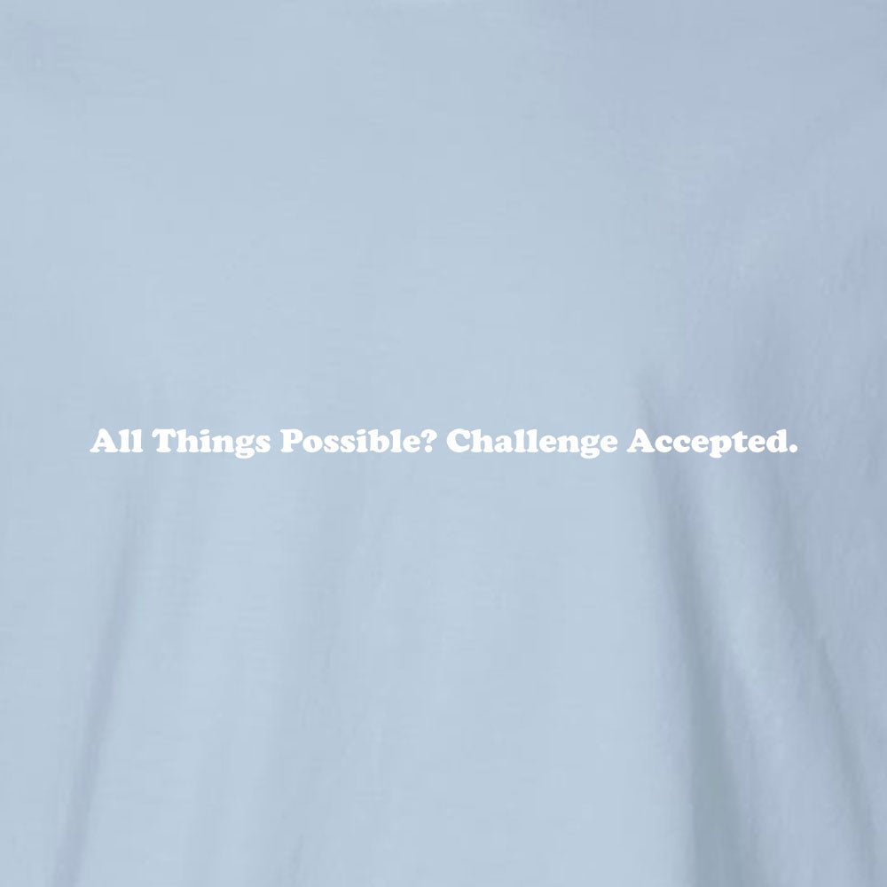 All Things Possible Challenge Accepted Unisex Garment - Dyed Tee - Shepherds Shelf