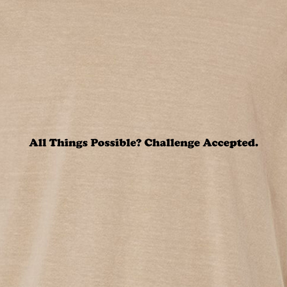All Things Possible Challenge Accepted Unisex Garment - Dyed Tee - Shepherds Shelf