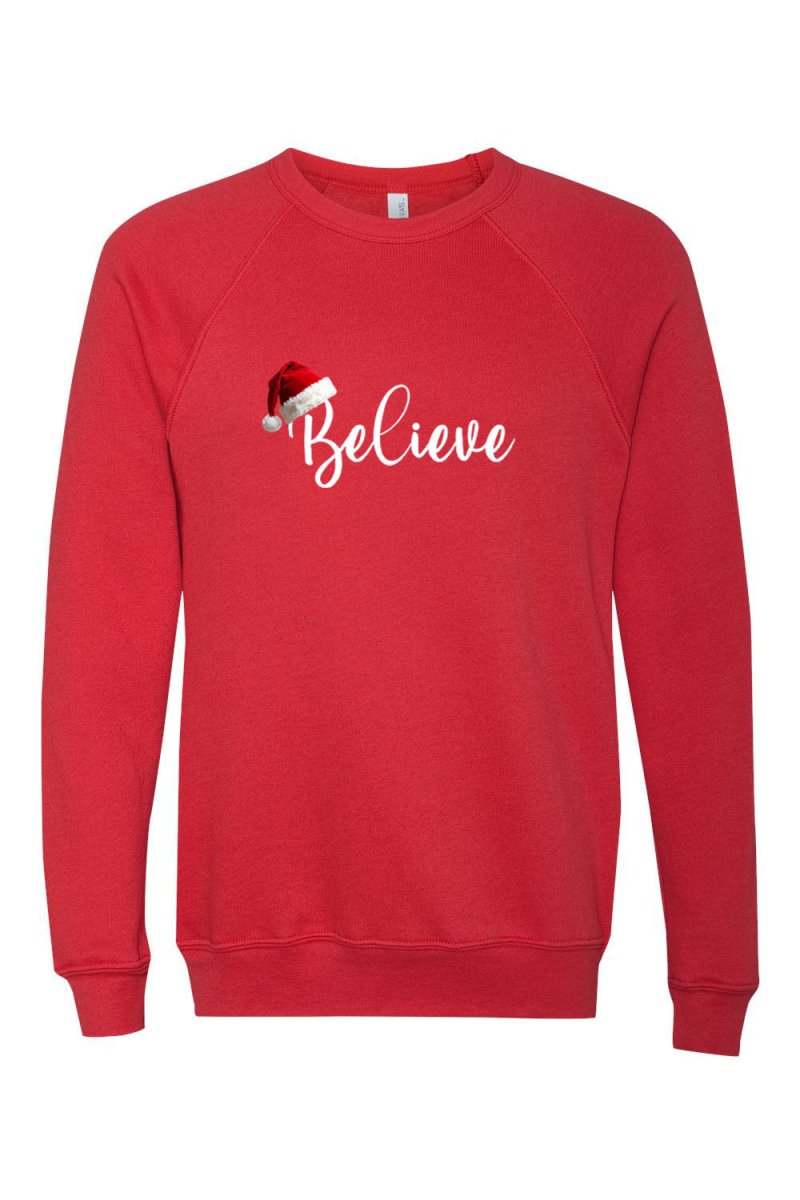Believe Unisex Sponge Fleece Raglan Crewneck Sweatshirt - Shepherds Shelf