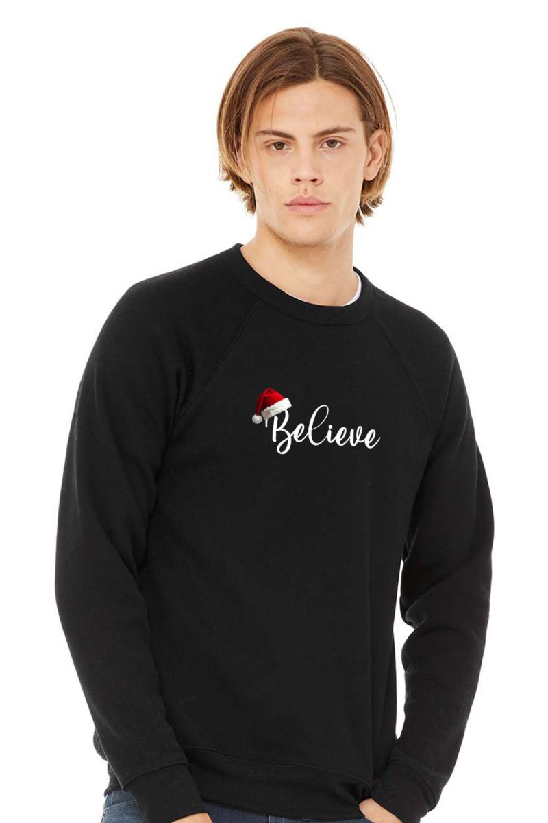 Believe Unisex Sponge Fleece Raglan Crewneck Sweatshirt - Shepherds Shelf