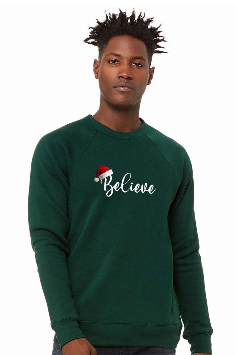 Believe Unisex Sponge Fleece Raglan Crewneck Sweatshirt - Shepherds Shelf