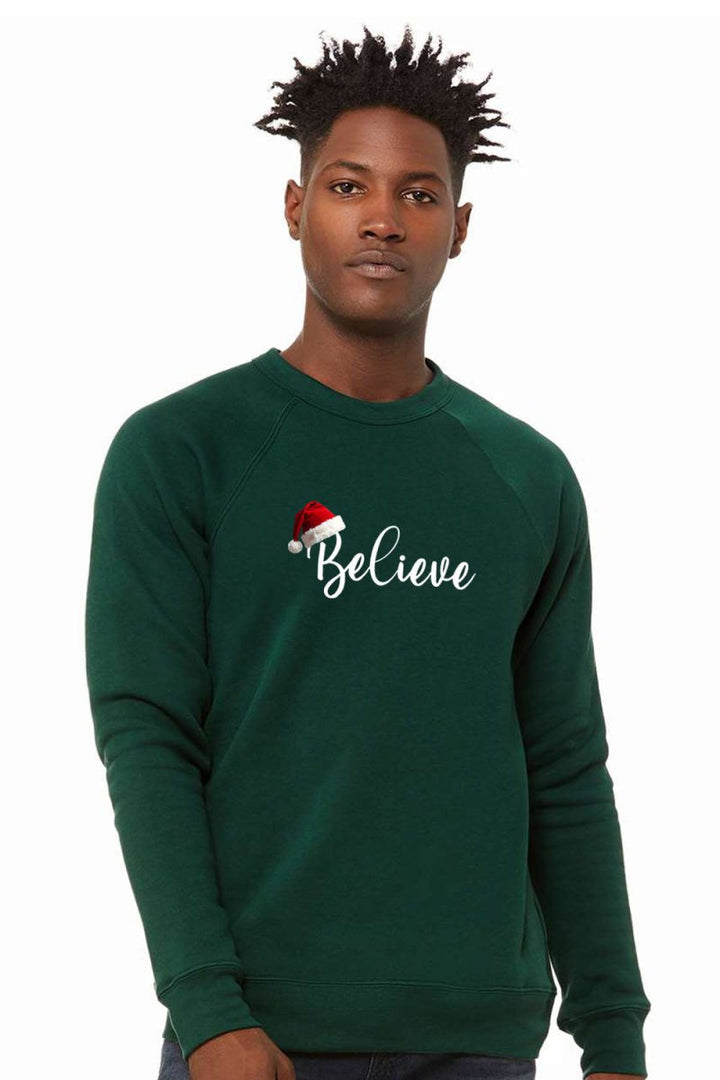 Believe Unisex Sponge Fleece Raglan Crewneck Sweatshirt - Shepherds Shelf