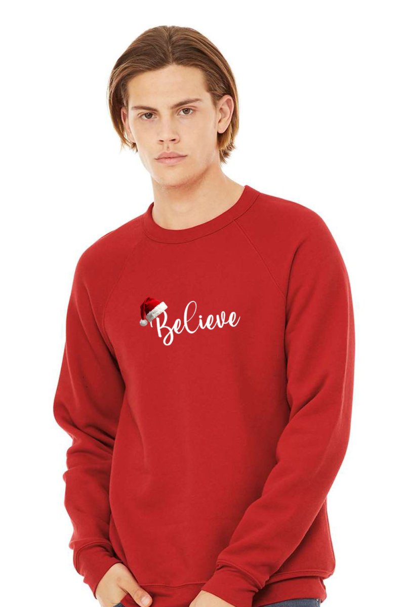 Believe Unisex Sponge Fleece Raglan Crewneck Sweatshirt - Shepherds Shelf