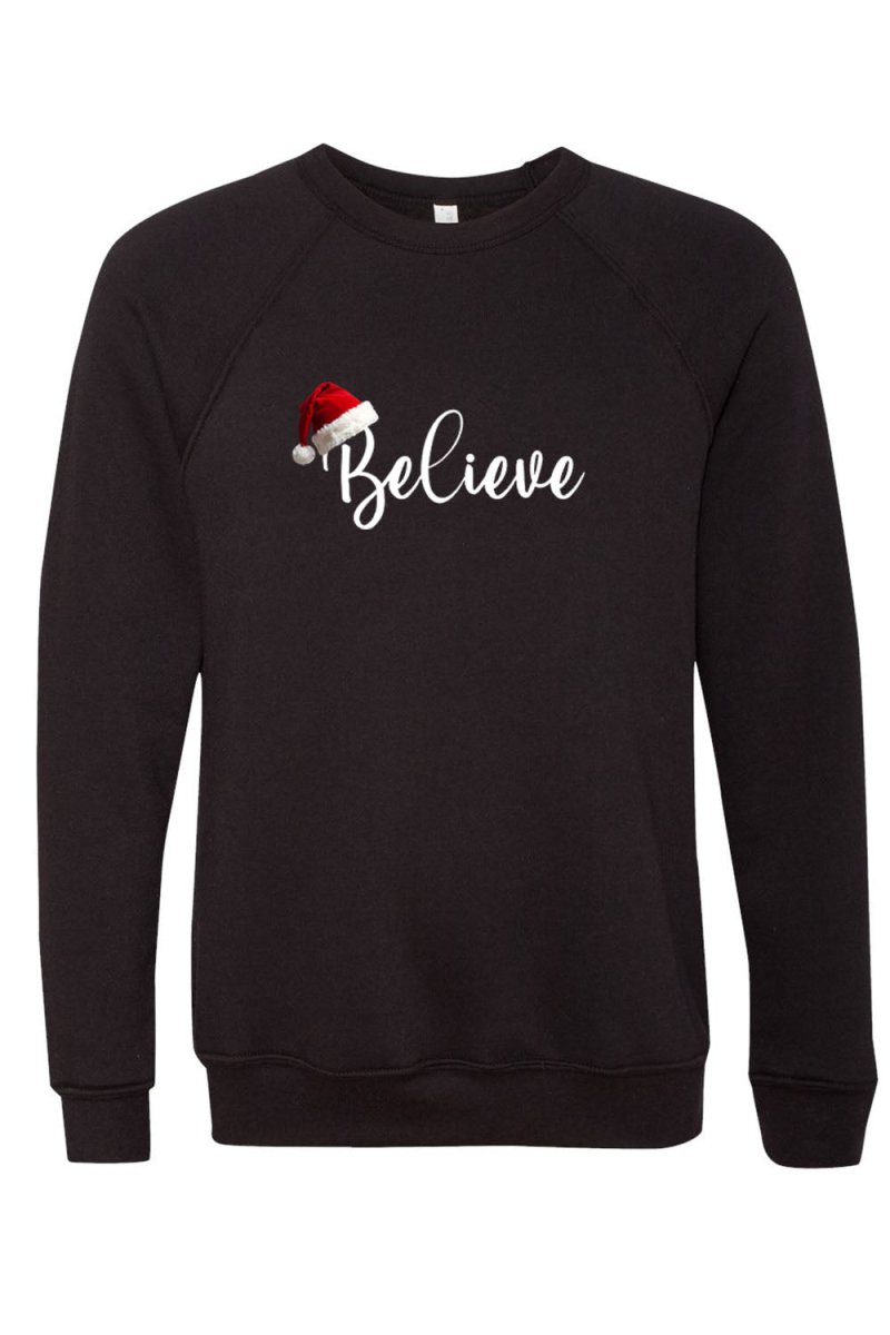 Believe Unisex Sponge Fleece Raglan Crewneck Sweatshirt - Shepherds Shelf