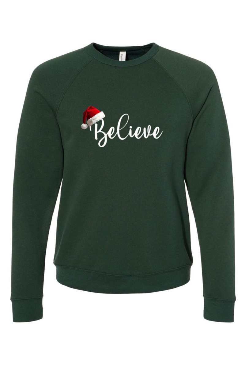 Believe Unisex Sponge Fleece Raglan Crewneck Sweatshirt - Shepherds Shelf