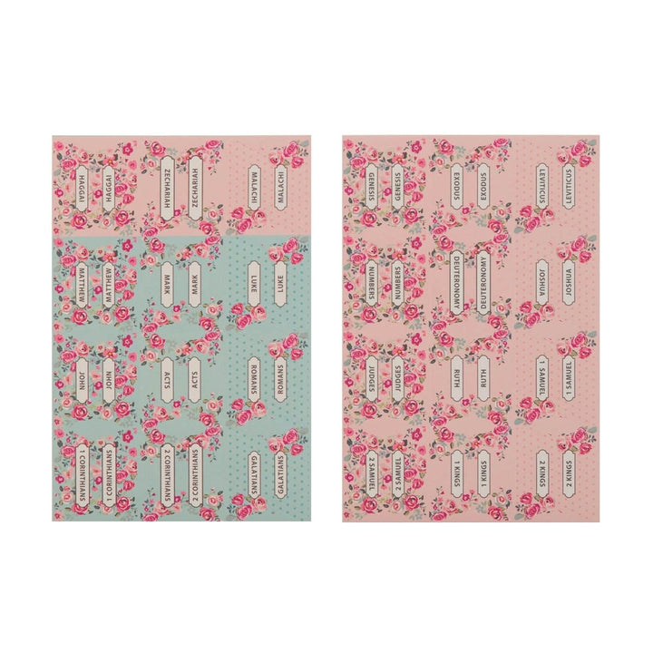 Bible Indexing Tabs Floral Pink/Blue | Shepherds Shelf - Shepherds Shelf