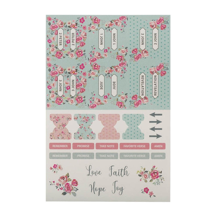 Bible Indexing Tabs Floral Pink/Blue | Shepherds Shelf - Shepherds Shelf