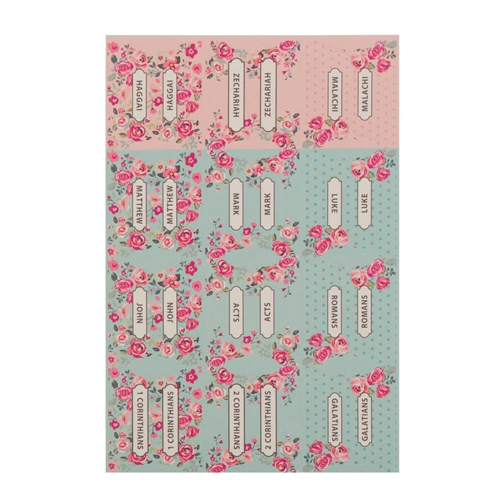 Bible Indexing Tabs Floral Pink/Blue | Shepherds Shelf - Shepherds Shelf