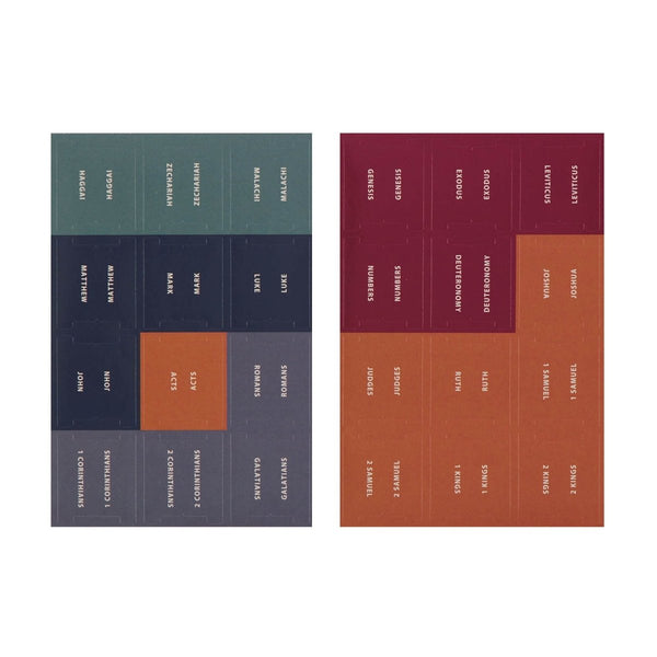 Multicolor Bible indexing tabs