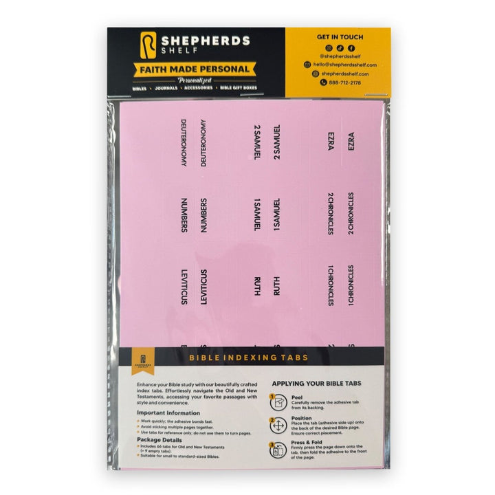 Bible Indexing Tabs | Shepherds Shelf Brand - Shepherds Shelf