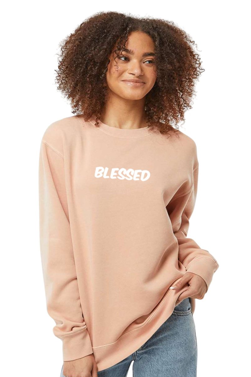 Blessed Unisex Pigment - Dyed Crewneck Sweatshirt - Shepherds Shelf