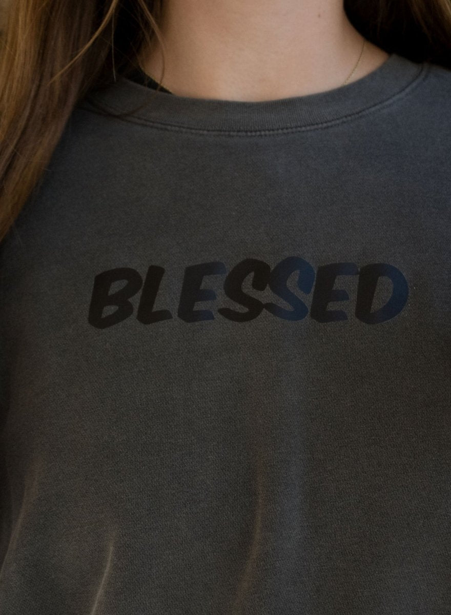 Blessed Unisex Pigment - Dyed Crewneck Sweatshirt - Shepherds Shelf