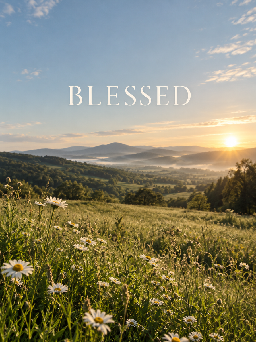 BLESSED — nature-inspired message image