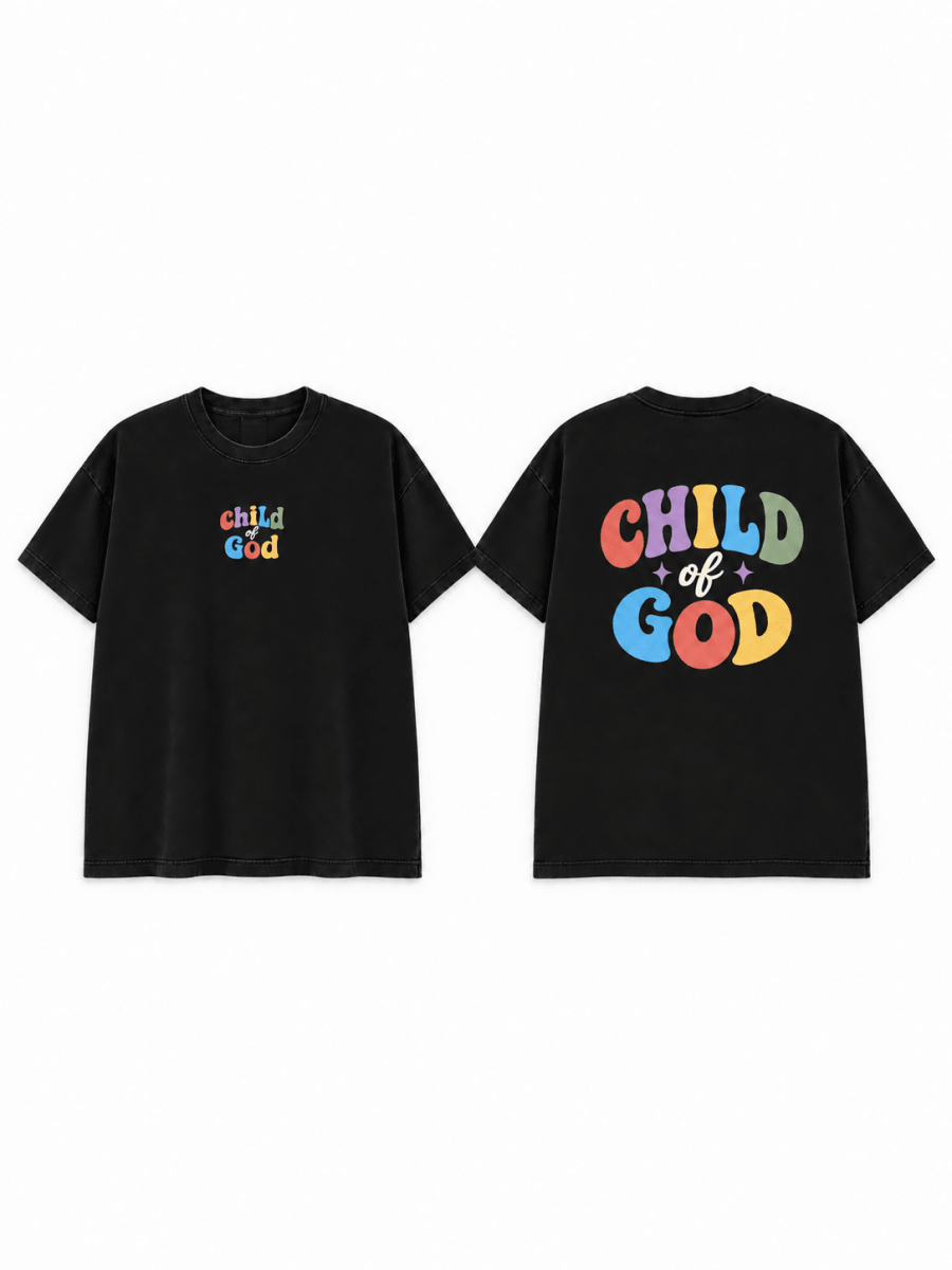 Child of God Unisex Garment-Dyed Tee — Black - Shepherds Shelf