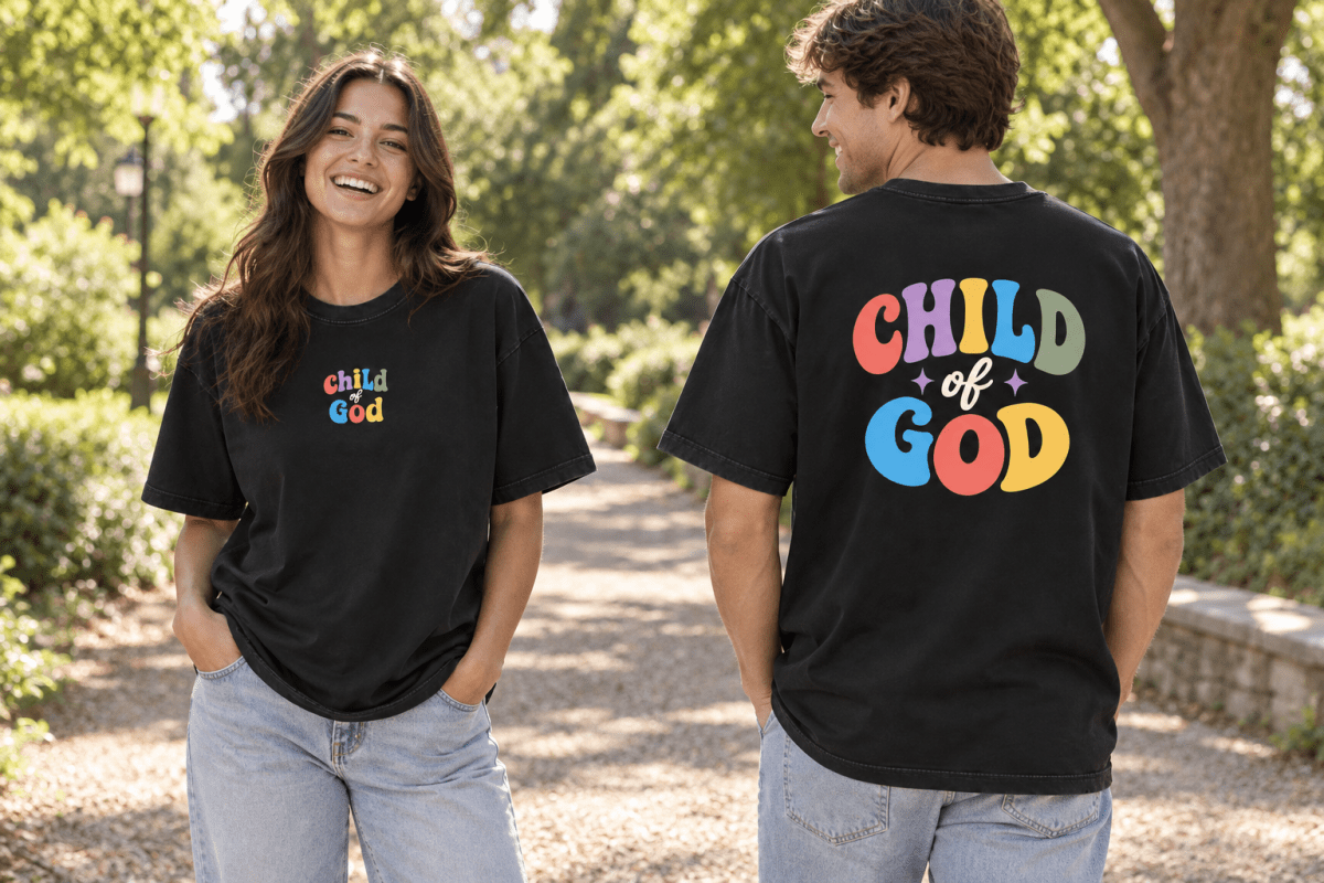 Child of God Unisex Garment-Dyed Tee — Black - Shepherds Shelf