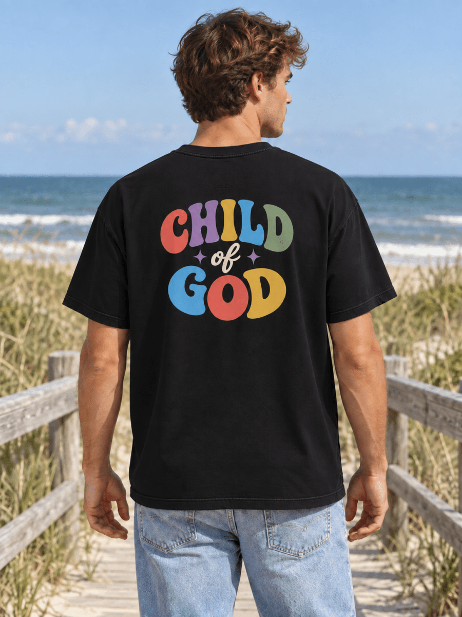 Child of God Unisex Garment-Dyed Tee — Black - Shepherds Shelf