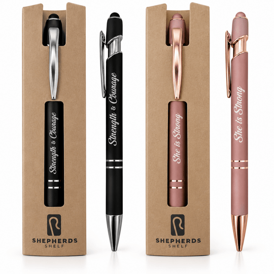 Christian Inspirational Metal Stylus Pen – Strength & Courage or She Is Strong