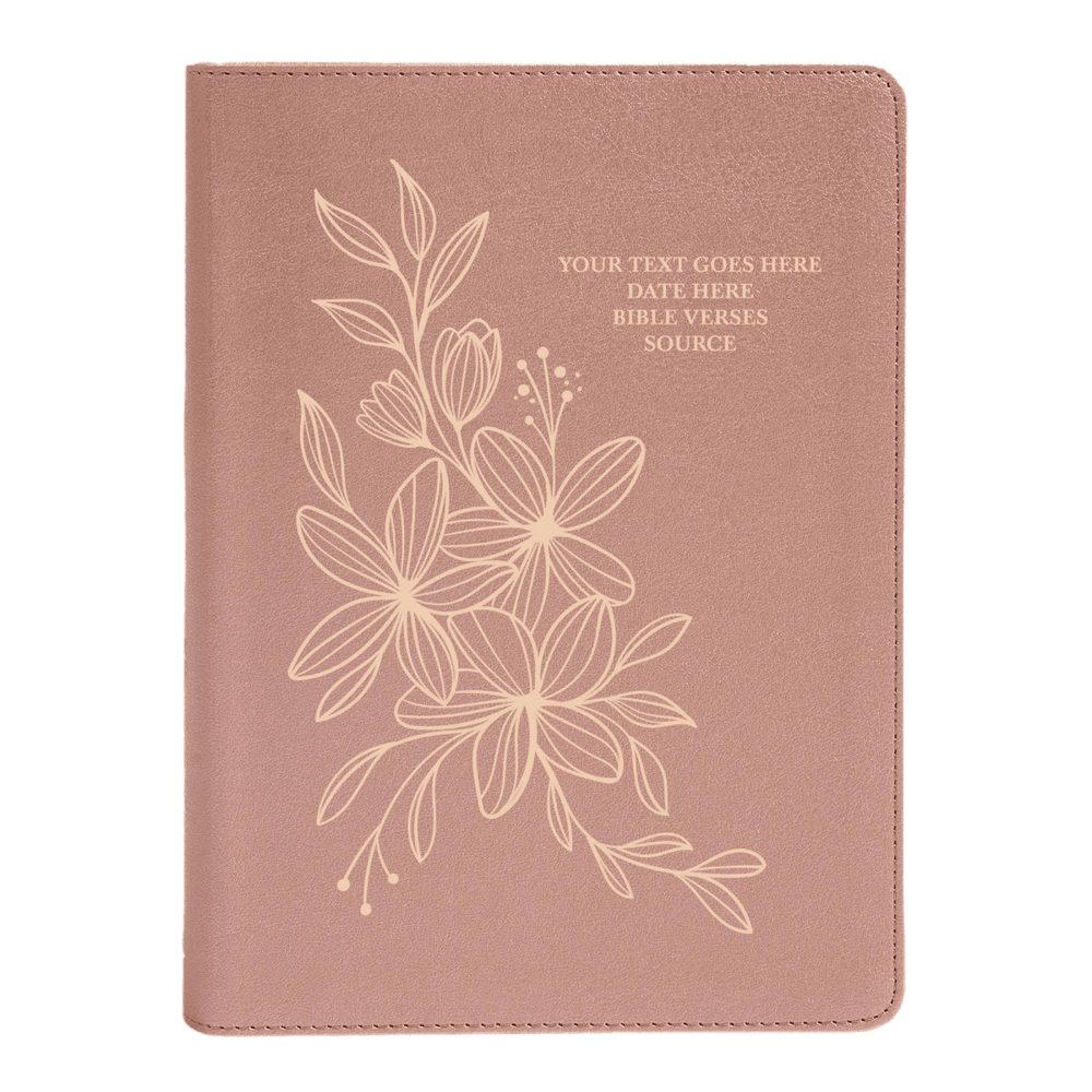 CSB She Reads Rose Gold Study Size Holy Bible Medium Print Size | Floral Collection 1