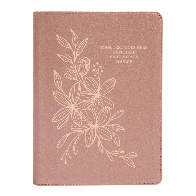 CSB She Reads Rose Gold Study Size Holy Bible Medium Print Size | Floral Collection 1