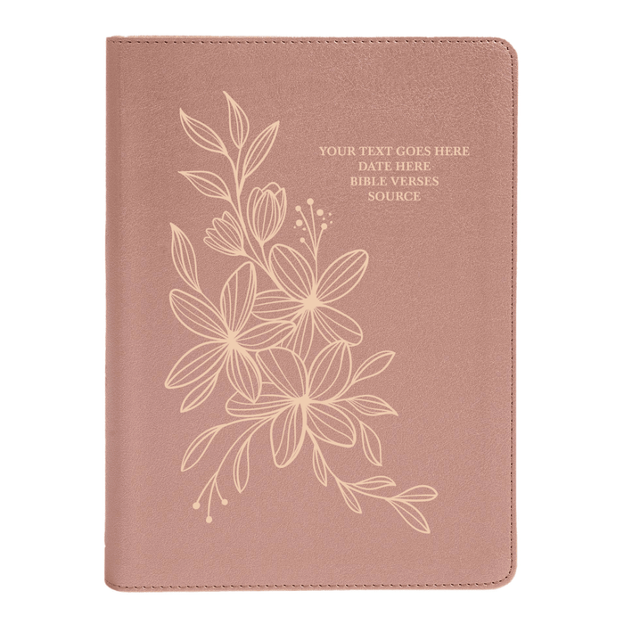CSB She Reads Rose Gold Study Size Holy Bible Medium Print Size | Floral Collection 1