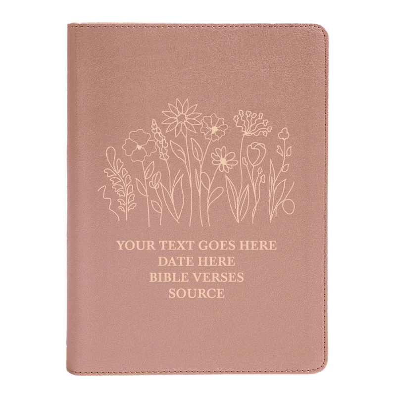 CSB She Reads Rose Gold Study Size Holy Bible Medium Print Size | Floral Collection 1