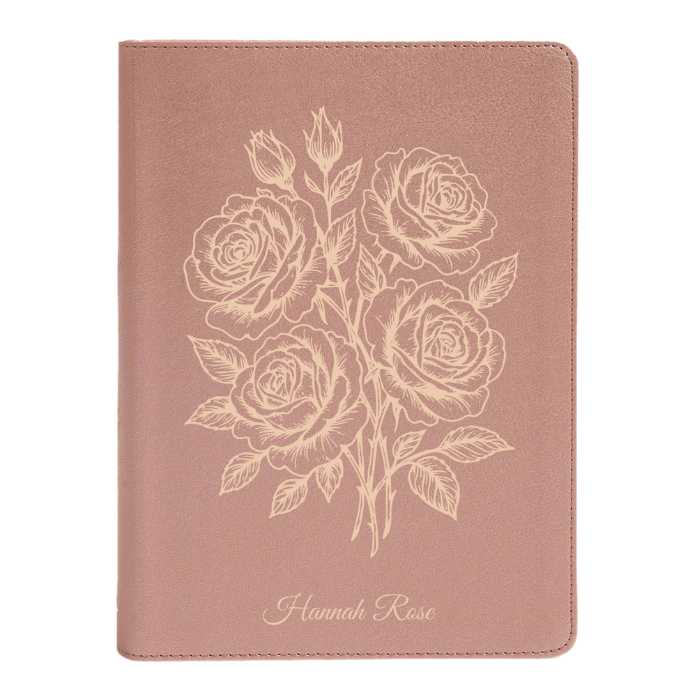 CSB She Reads Rose Gold Study Size Holy Bible Medium Print Size | Floral Collection 2