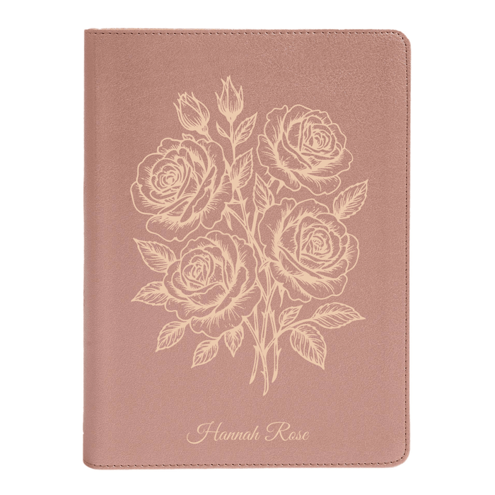 CSB She Reads Rose Gold Study Size Holy Bible Medium Print Size | Floral Collection 2