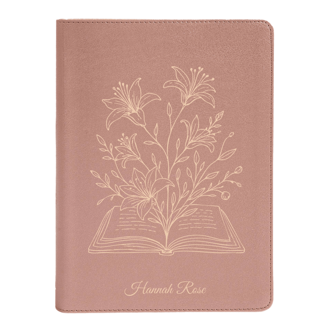 CSB She Reads Rose Gold Study Size Holy Bible Medium Print Size | Floral Collection 2 - Shepherds Shelf
