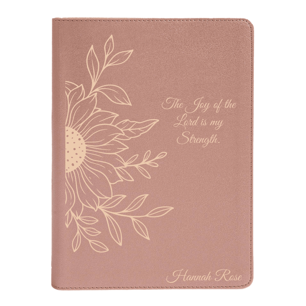 CSB She Reads Rose Gold Study Size Holy Bible Medium Print Size | Sunflower