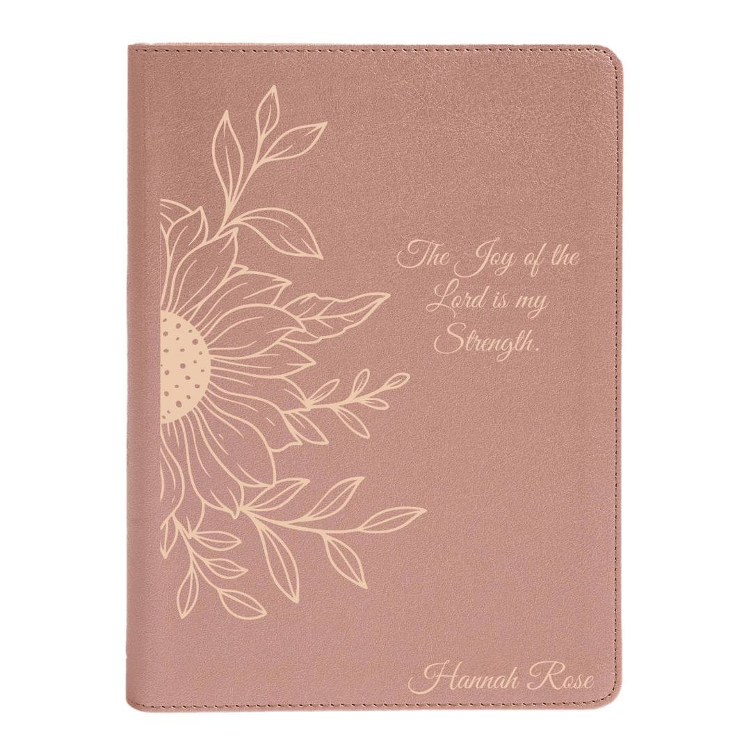CSB She Reads Rose Gold Study Size Holy Bible Medium Print Size | Sunflower - Shepherds Shelf