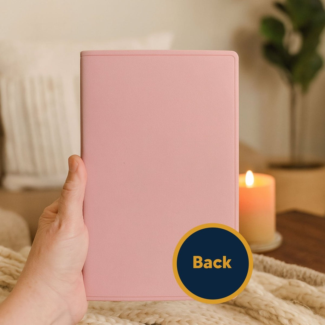 Custom ESV Large Print Holy Bible with Name | Blush Pink Faux Leather | Shepherds Shelf - Shepherds Shelf
