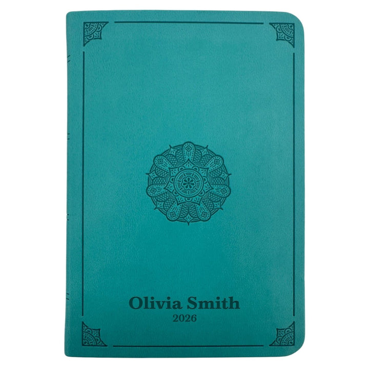Custom ESV Teal Small Compact On - The - Go Personalized Red Letter Holy Bible | Extra Small Print - Shepherds Shelf