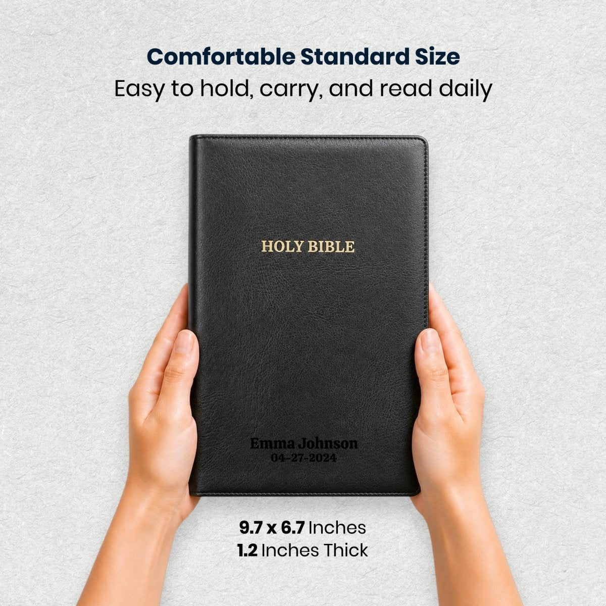 Custom KJV Center Column Reference Holy Bible Red Letter Bible | Giant Print | Faux Leather - Shepherds Shelf