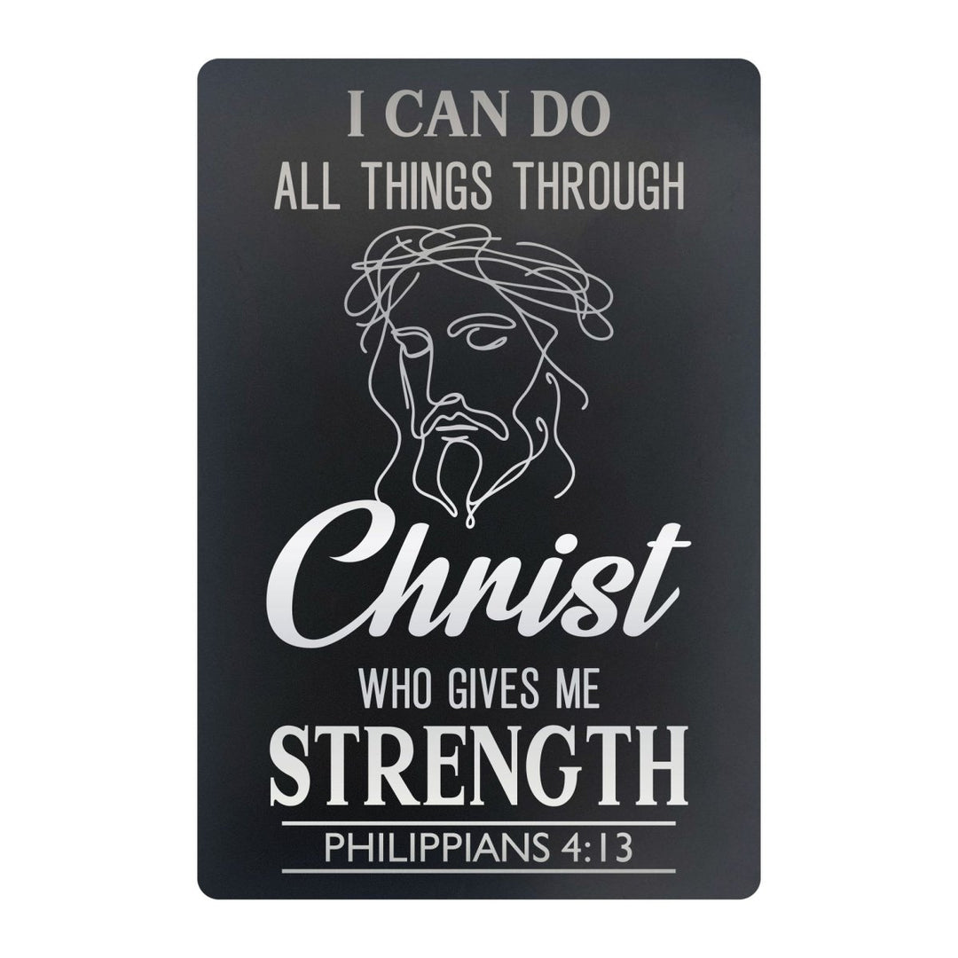 Custom Metal Pocket Prayer and Message Card, Black - Shepherds Shelf