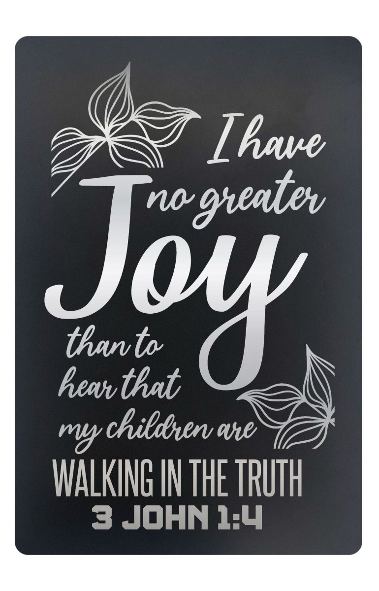 Custom Metal Pocket Prayer and Message Card, Black - Shepherds Shelf