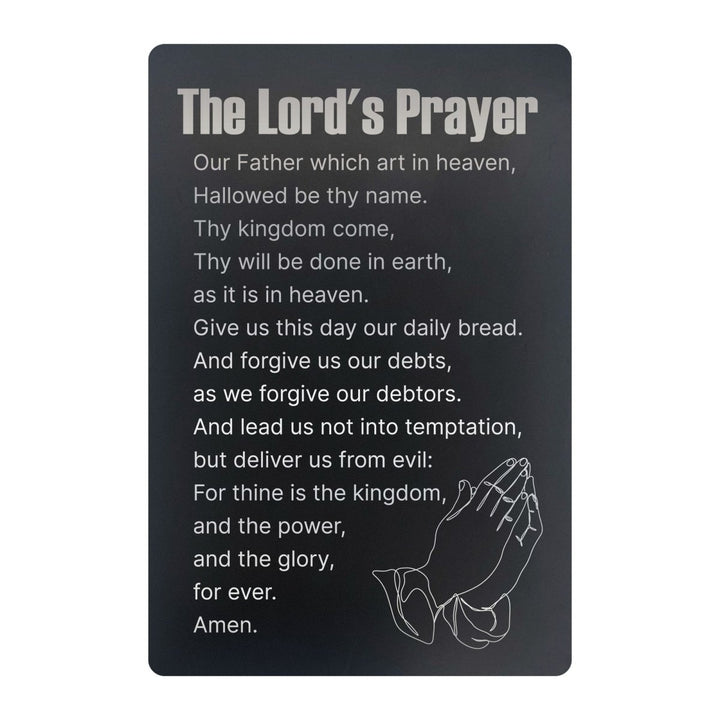 Custom Metal Pocket Prayer and Message Card, Black - Shepherds Shelf