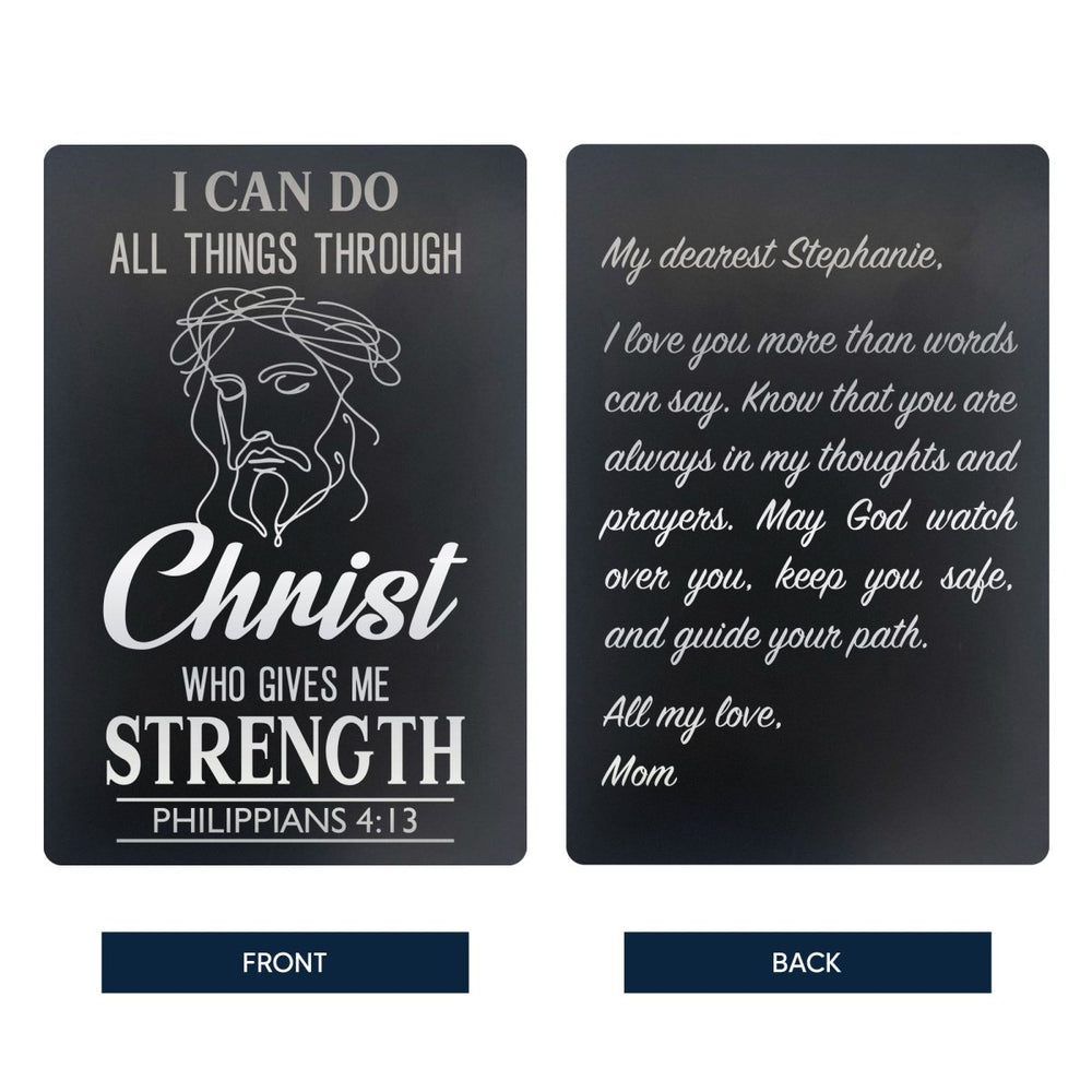 Custom Metal Pocket Prayer and Message Card, Black - Shepherds Shelf