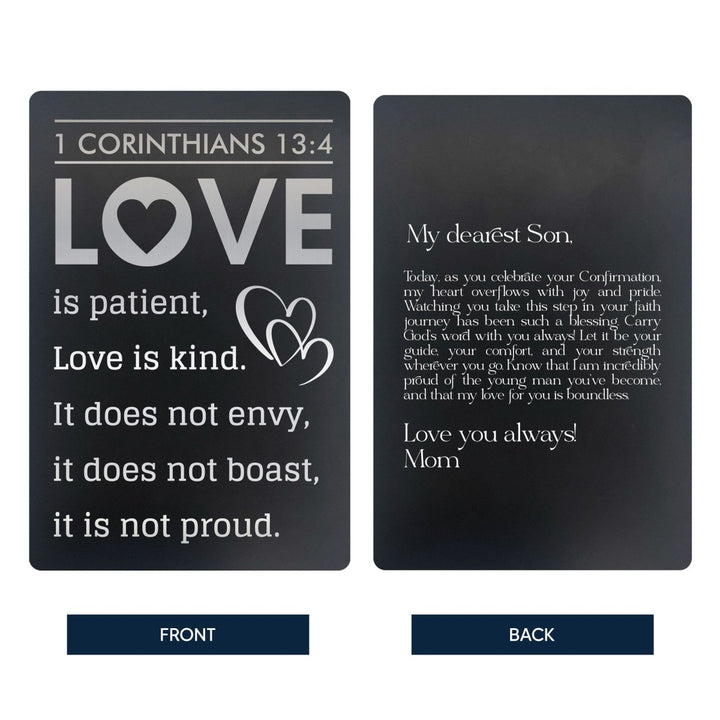 Custom Metal Pocket Prayer and Message Card, Black - Shepherds Shelf