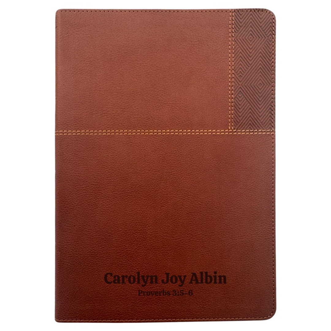 Custom NIV Center Column Reference Holy Bible Red Letter Bible | Large Print | Faux Leather - Shepherds Shelf