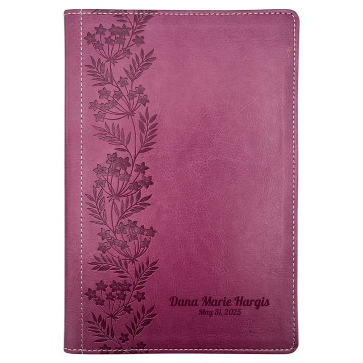 Custom NKJV Pink Holy Bible Red Letter | Large Print | Faux Leather - Shepherds Shelf
