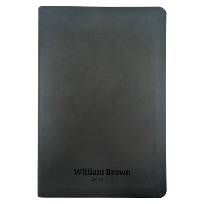 Custom NLT Black Personalized Holy Bible | Small Print | Thinline Faux Leather Lay Flat