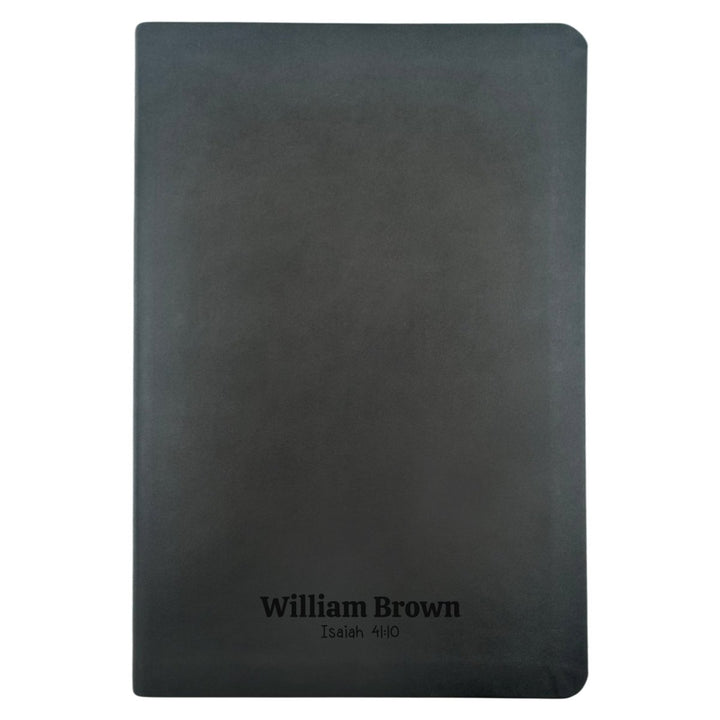 Custom NLT Black Personalized Holy Bible | Small Print | Thinline Faux Leather Lay Flat - Shepherds Shelf