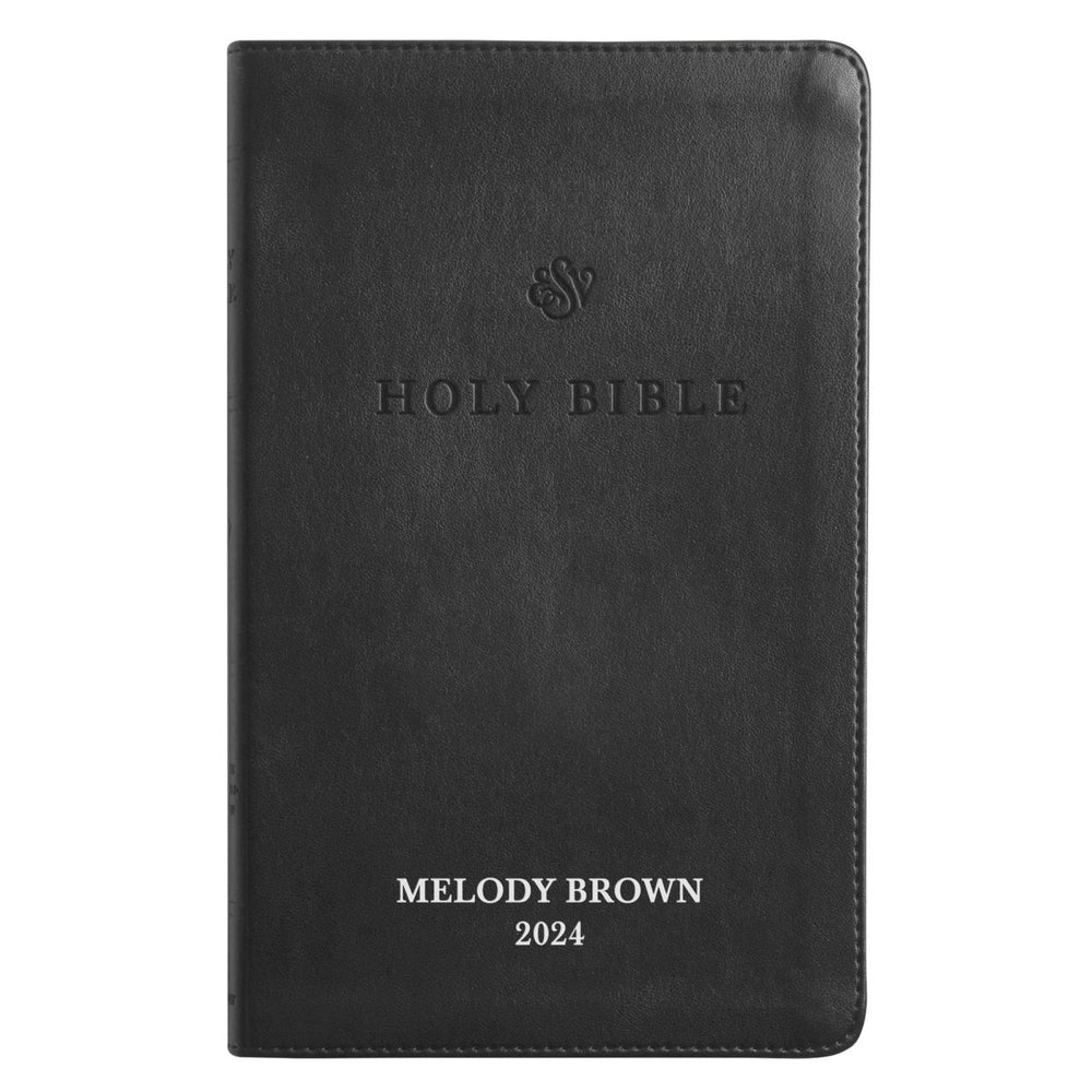 ESV Black Standard Size Premium Holy Bible Small Print  | Lay Flat