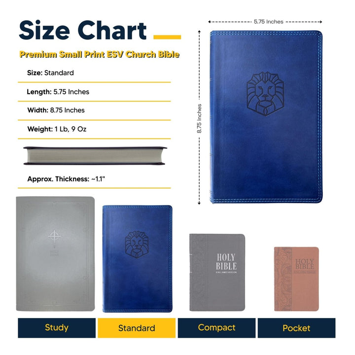 Custom Personalized Blue NKJV Kids Bible Lion Emblem Faux Leather Cover New King James Version Translation with Study Features | Shepherds Shelf - Shepherds Shelf