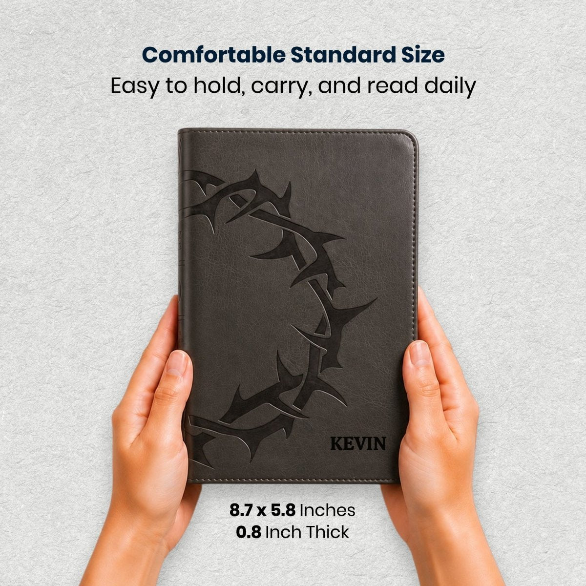 Custom Personalized Church Bible Black ESV Small Print | Crown Design - Shepherds Shelf